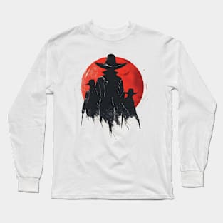 Bloodlust Chronicles: Immortal Bounty Hunts, Gothic Vampire Saga, and Supernatural Adventure in Anime-Manga Art Long Sleeve T-Shirt